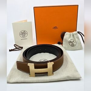 Hermes M Belt 38MM 135 Calfskin 110 AA Buckle Constance 38 2k Permabrass